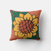 メキシコのひまわりタイル クッション (裏面)