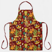 メキシコのアイコンのパターン エプロン (正面)