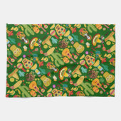 メキシコのアイコンのパターン キッチンタオル (横)