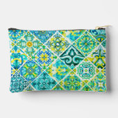 メキシコのアクアミントシチリア地中海ののタイルDop アクセサリーポーチ (裏面)