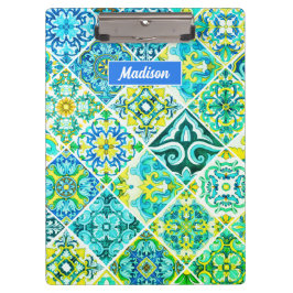 メキシコのアクアミントシチリア地中海のタイル クリップボード