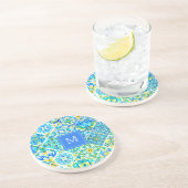 メキシコのアクアミントシチリア地中海のタイル コースター (側面)