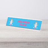 メキシコのアクソロトル死んだカスタム日 デスクネームプレート (正面)