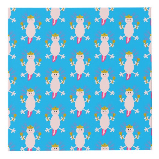 メキシコのアクソロトル死んだカスタム日 フォトキューブ (右)