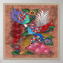 メキシコのアマテ絵画バークの4 – 甘い物語