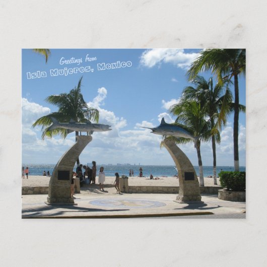 メキシコのイスラムジェレスからの挨拶 ポストカード (正面)