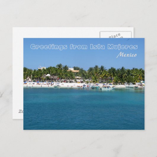 メキシコのイスラムジェレスからの挨拶 ポストカード (正面/裏面)