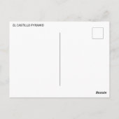 メキシコのエルカスティーリョピラミッド ポストカード (裏面)