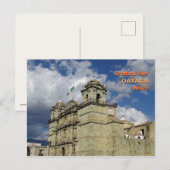 メキシコのオアハカにある大聖堂 ポストカード (正面/裏面)