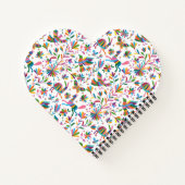 メキシコのオトミスタイルブライトパターン ノートブック (裏面)