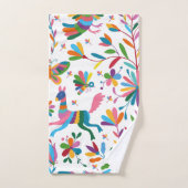 メキシコのオトミスタイルブライトパターン バスタオルセット (ハンドタオル)