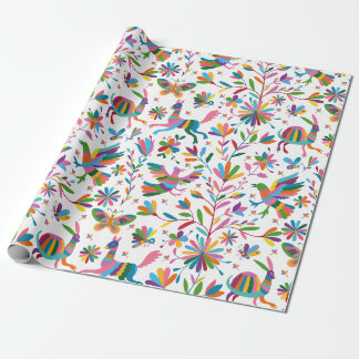 メキシコのオトミスタイルブライトパターン ラッピングペーパー