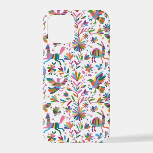 メキシコのオトミスタイルブライトパターン iPhoneケース (裏面)