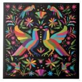 メキシコのオトミ陶磁器タイル タイル (正面)