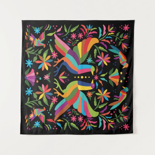 メキシコのオトミ・タペストリー タペストリー (正面(横))