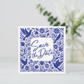 メキシコのオトミ テナンゴ タラヴェラ Save the Date 招待状 (スタンド正面)