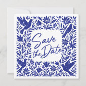 メキシコのオトミ テナンゴ タラヴェラ Save the Date 招待状 (正面)