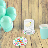 メキシコのオトミ 鳥のデザイン ラウンドペーパーコースター