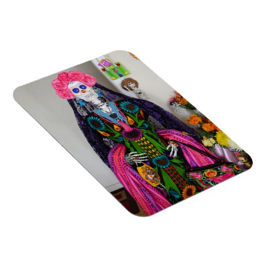 メキシコのカトリナスカル死の日 マグネット (右側)