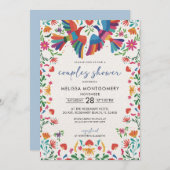 メキシコのカラフルな鳥のカップル　シャワー招待状 招待状 (正面/裏面)