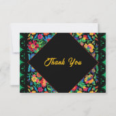 メキシコのカラフル結婚ズ サンキューカード (正面)