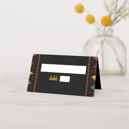 メキシコのカラフル結婚ズ プレイスカード (正面)