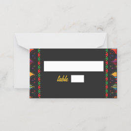 メキシコのカラフル結婚ズ プレイスカード