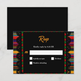 メキシコのカラフル結婚ズ 出欠カード