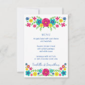 メキシコのカラフル花メニュー 案内状 (正面)