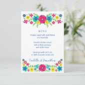 メキシコのカラフル花メニュー 案内状 (スタンド正面)