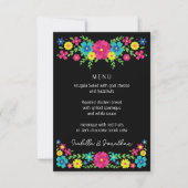 メキシコのカラフル花メニュー 案内状 (正面)