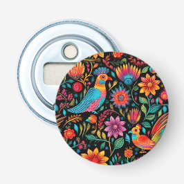 メキシコのカラフル花柄 栓抜き