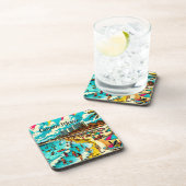 メキシコのカンクンでポップ・アートのArt Vibe コースター (右側)