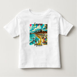 メキシコのカンクンでポップ・アートのArt Vibe トドラーTシャツ