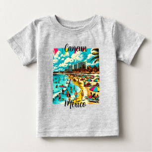 メキシコのカンクンでポップ・アートのArt Vibe ベビーTシャツ
