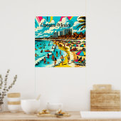 メキシコのカンクンでポップ・アートのArt Vibe ポスター (キッチン)