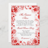 メキシコのキンセアニラ 招待状 (正面/裏面)