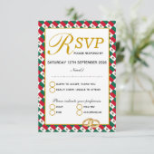 メキシコのクリスチャン 結婚式 RSVP 返信ハガキ (スタンド正面)