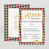 メキシコのクリスチャン 結婚式 RSVP 返信ハガキ (正面/裏面)