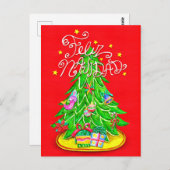 メキシコのクリスマスツリーはがき ポストカード (正面/裏面)