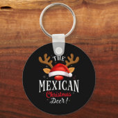 メキシコのクリスマスディアーPjsクリスマスファミリーマッチング キーホルダー (正面)