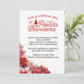 メキシコのクリスマス ポサダ 祝賀会の招待状 スペイン語 招待状 (スタンド正面)