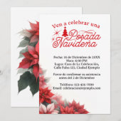 メキシコのクリスマス ポサダ 祝賀会の招待状 スペイン語 招待状 (正面/裏面)