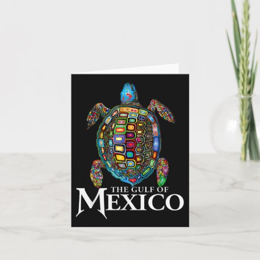 メキシコのグラフィックウミガメ湾忘れ カード (正面)