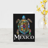 メキシコのグラフィックウミガメ湾忘れ カード (黄色い花)