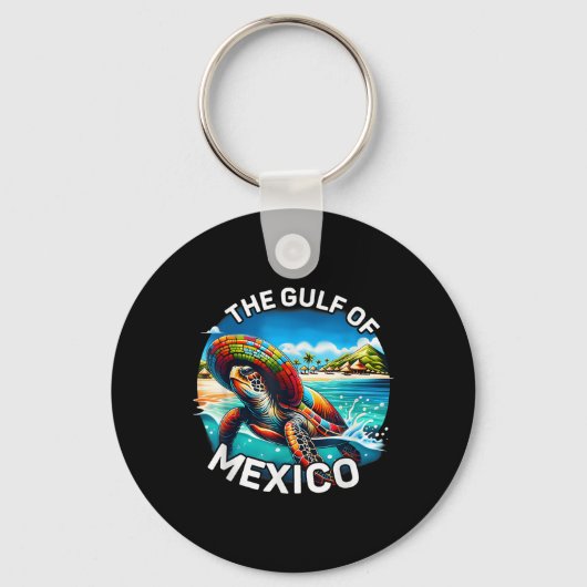 メキシコのグラフィックウミガメ湾忘れ キーホルダー (正面)