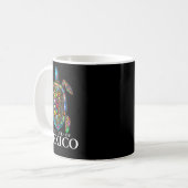メキシコのグラフィックウミガメ湾忘れ コーヒーマグカップ (正面左)