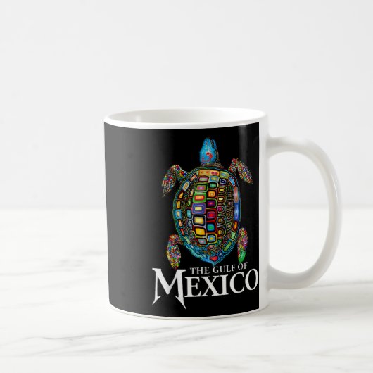 メキシコのグラフィックウミガメ湾忘れ コーヒーマグカップ (右)