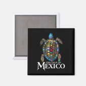 メキシコのグラフィックウミガメ湾忘れ マグネット (正面/裏面)