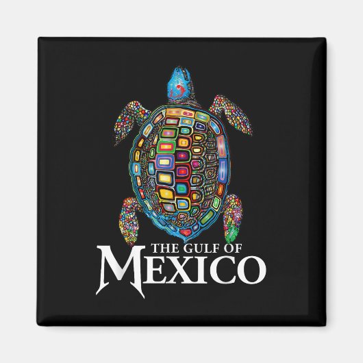メキシコのグラフィックウミガメ湾忘れ マグネット (正面)